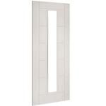 1981x610x35mm Deanta Seville Internal White Door Clear Glass 1L (2'0" x 6'6")