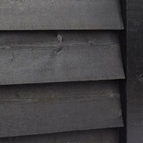 2 ex 32x175mm Sawn Featheredge Boarding Preservative treated then Black Base coated
