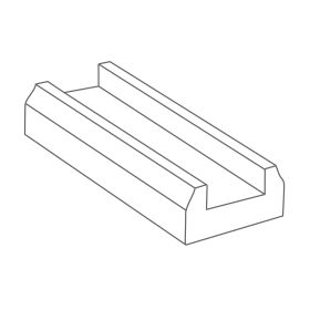 Richard Burbidge White Primed Baserail 3600mm Long To Suit 41mm Spindles - BR3600/41WS