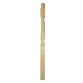 Richard Burbidge 90mm Pine Tulip Turned Complete Newel Post 1531mm Long - CNP1531/90P