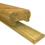 Richard Burbidge Green Tanalised Dual Purpose Decking Rail including fillet 76x40x2400mm - LD941