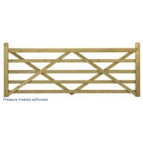 915mm (3') Highgrove Universal 5 Bar Field Gate Green Treated