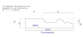 25 x 80 x 4200mm Moisture Resistant MDF Victorian Architrave Primed (Price is per length)