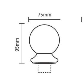 Richard Burbidge 85mm Pine Ball Newel Cap 85x85x106mm - NC2P