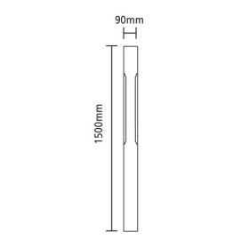 Richard Burbidge 90mm Pine Stop Chamfer Complete Newel Post 1500mm Long - SCNP1500/90P