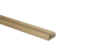 Richard Burbidge White Oak Baserail 2400mm Long To Suit 41mm Spindles - WOBR2400/41