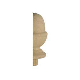 Richard Burbidge 85mm White Oak Half Acorn Newel Cap 85x41x131mm - WONC3HALF