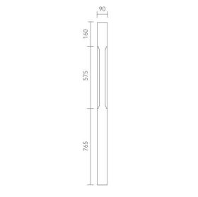 Richard Burbidge 90mm White Oak Stop Chamfer Complete Newel Post 1500mm Long - WOSCN1500